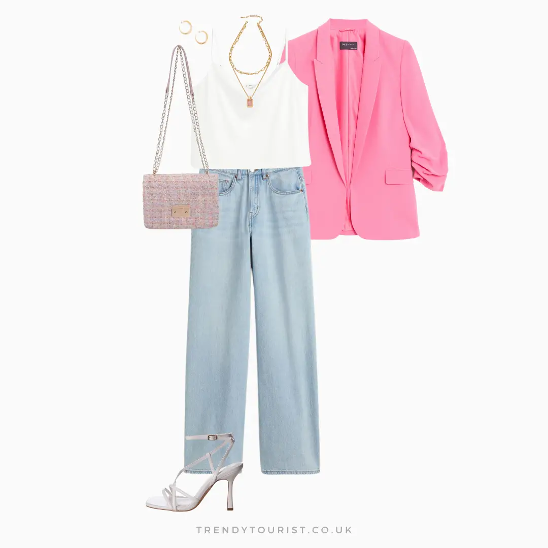 Jeans, Blazer and Cami Valentine's Day Outfits